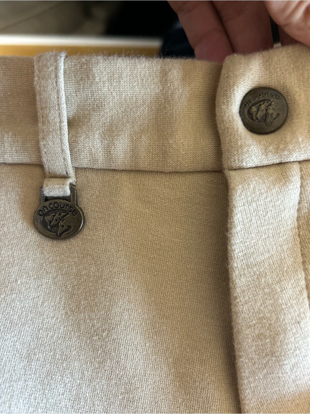 On Course Girls Tan Riding breeches size 10 - Picture 4 of 4